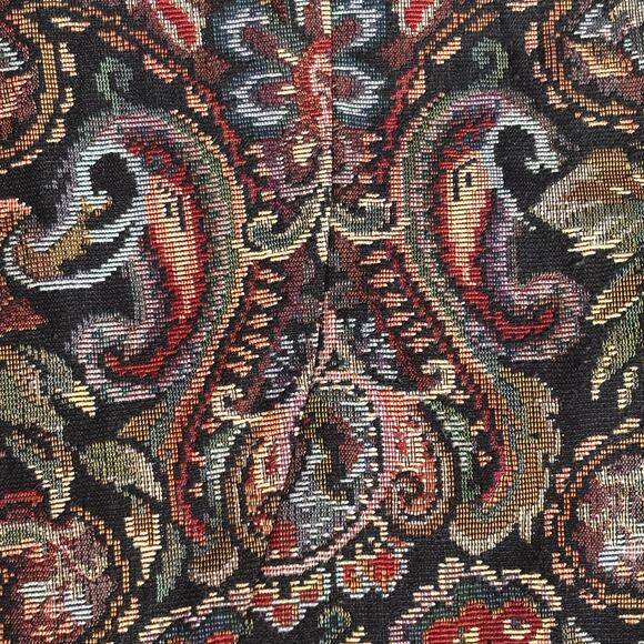 Vintage 80s Moda International Baroque Tapestry Vest Medium Adjustable Back - Picture 7 of 10